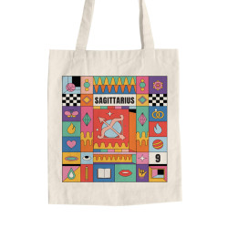 Πολύχρωμα Ζώδια - Τοξότης (Τσάντα  Αγοράς)